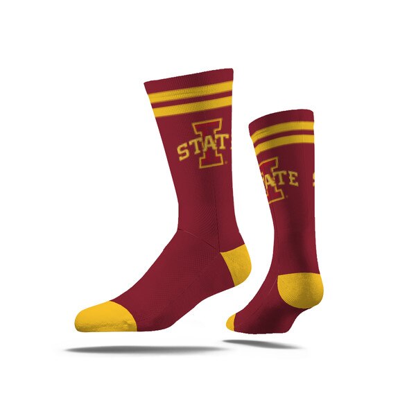 Strideline I-State Cardinal & Gold Crew Knit Sock